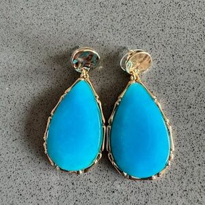 Lilly Pulitzer Moonlight Earrings (Gold/Aqua Palma)